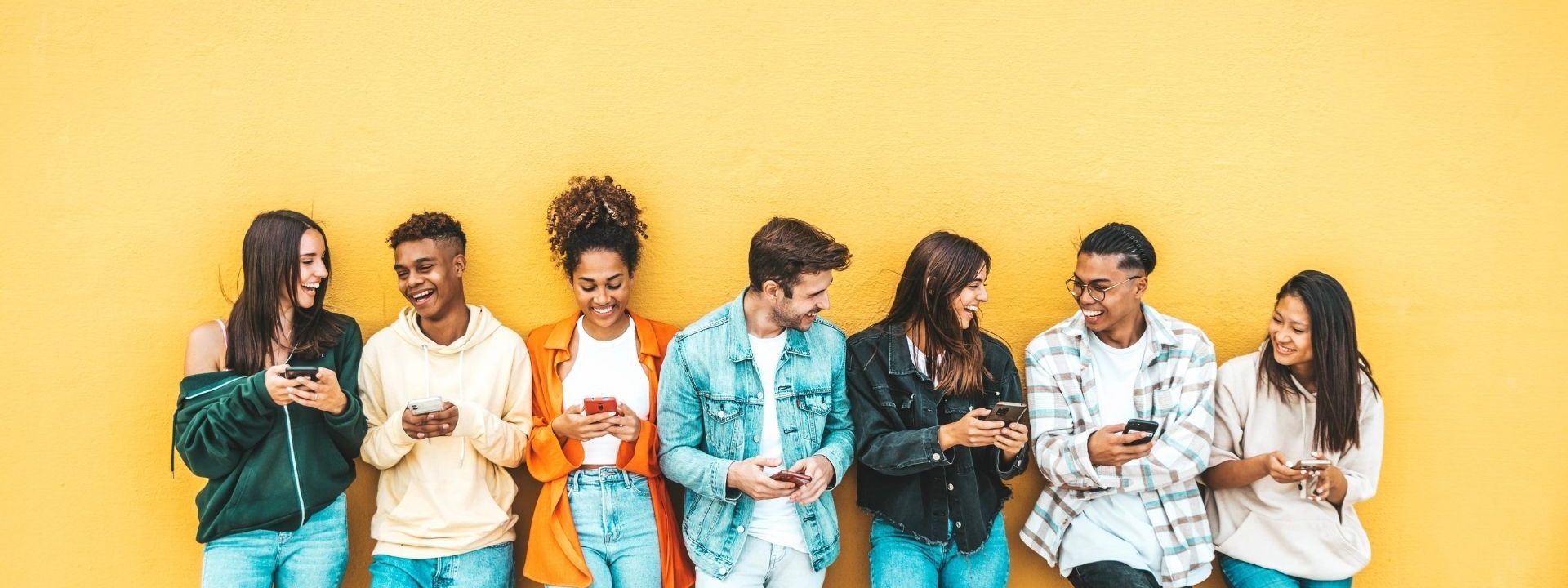 young adults using mobile