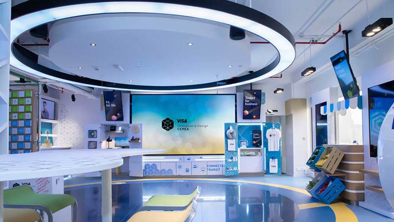 The Experience Gallery in the Dubai Innovation Center—a showcase for payment solutions.