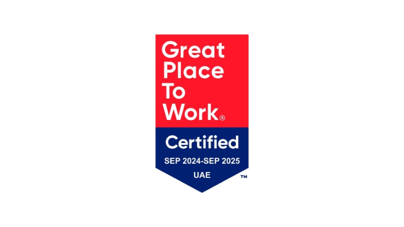 Great Place to Work badge. Certified. SEP 2025 UAE
